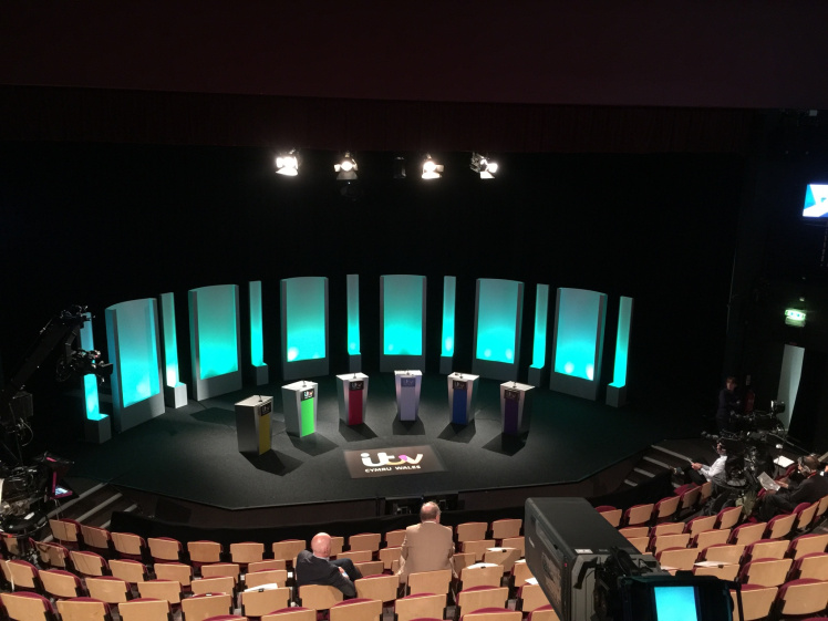 An empty debate stage