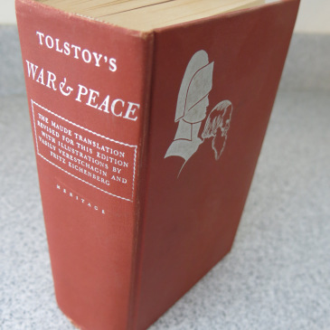 'It goes on and on like Texas' - Joseph Conrad This photo by Lianna Davies used under Creative Commons licence Liahttps://commons.wikimedia.org/wiki/File:War_and_Peace_book.JPG