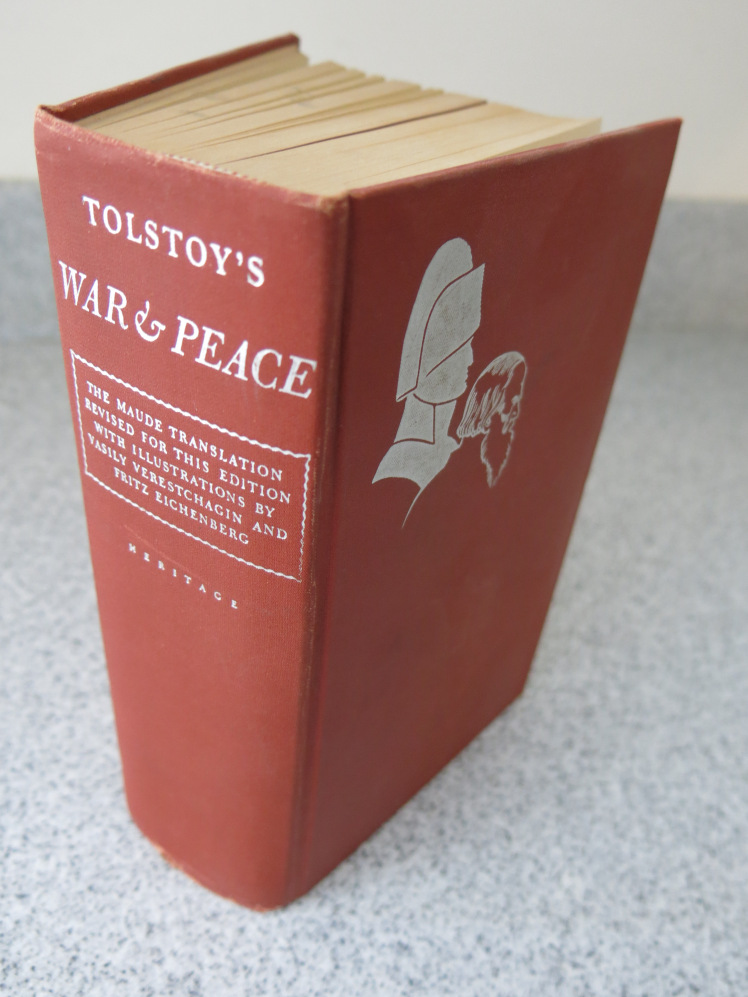 'It goes on and on like Texas' - Joseph Conrad This photo by Lianna Davies used under Creative Commons licence Liahttps://commons.wikimedia.org/wiki/File:War_and_Peace_book.JPG